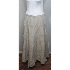 Coldwater Creek Neutral Patchwork Maxi Skirt